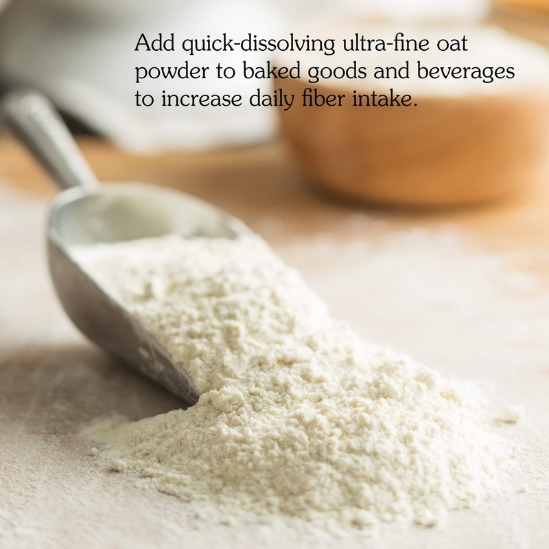 NuNaturals Oat Fiber Powder, All Natural Non-GMO, Supports Digestive Health,
