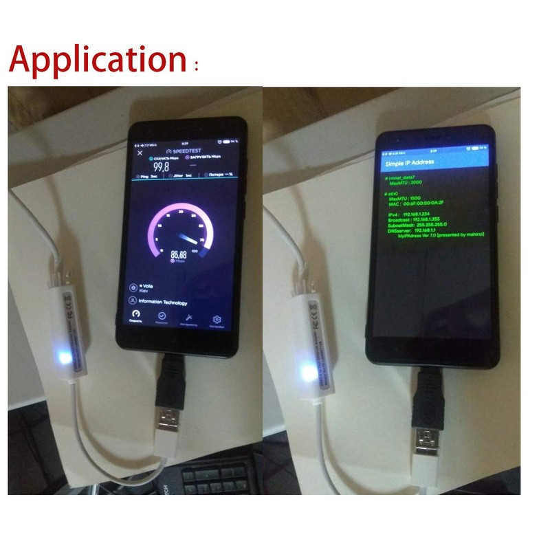 USB2.0 to LAN Adapter Cable for Mikrotik x86 MK808B Plus