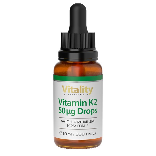 Vitality Nutritionals Vitamin K2 Tropfen 50 mcg MK7 all-trans Vitamin