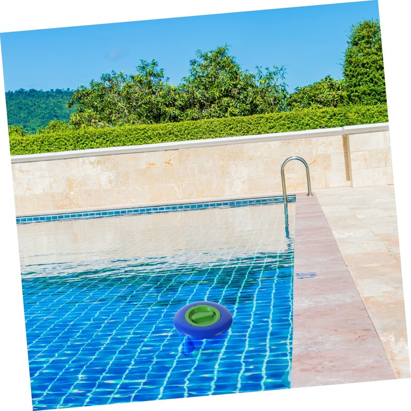 Mipcase 2pcs Spa Floating Chemical Dispenser with Temperature Gauge Durable