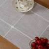 Embroidered Linen Table Runner Rustic Plaid Farmhouse Table Runners Checkered