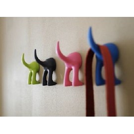 IKEA Bastis (BÄSTIS) dog cat pet leashes two loaded four loaded six mounted hanger hook a variety of colors (1, Green)