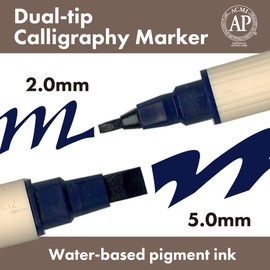 Kuretake ZIG CALIGRAPHY MARKER, Dual tip pen set, Made in Japan (Platinum Blur)