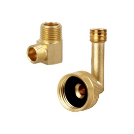 Brass Dishwasher Swivel Elbow 3/4 to 3/8 hose adapter with one 90 Degree Joint 1 set