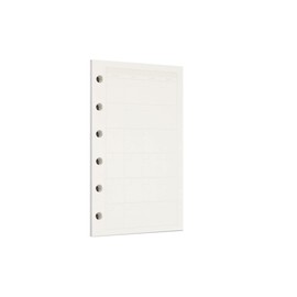 Zelten Loose Leaf Perforated Paper Refills Paper for 6-Hole Binder Personal Organiser Diary Notebook Refillable Planner, Monthly Planner, A7/6 Hole