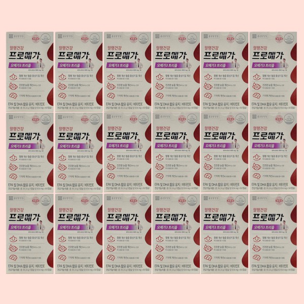 Promega Chong Kun Dang Health Promega Omega 3 Triple 60 Capsules 18 Boxes Memory, Blood Circulation Improvement, Jo Inseong Nutritional Supplement / 프로메가 종근당건강 프로메가 오메가3 트리플 60캡슐 18박스 기억력 혈행개선 조인성 영양제
