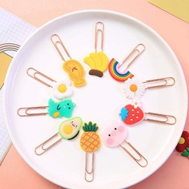 yufana Cartoon Paper Clip Bookmark Clip Bookmark Kids Mini Paper Clips Bookmark Funny Paper Clip Bookmark for Children Student Gifts Reward (Pack of 13)