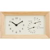 Remnos LC13-14 NT Lemnos Hanging Thermometer/Hygrometer, Analog Frame, Natural Wood