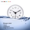 PATIKIL Waterproof Bathroom Clock Mini Round Wall Clock with Suction