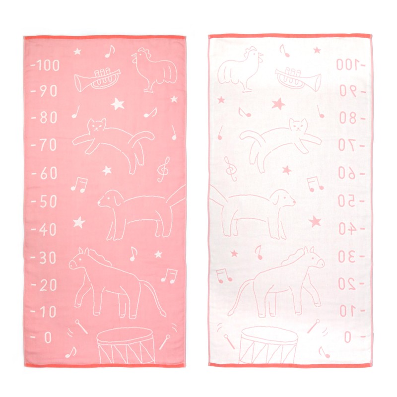 Imabari Towel, Iori "SUKU-SUKU Ongaku" Height Meter Bath Towel, Baby,