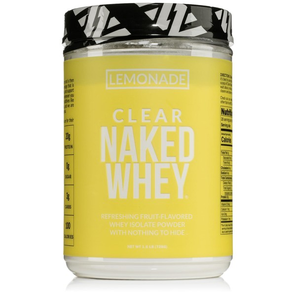 NAKED nutrition Clear Naked Whey Protein Isolate, Lemonade Protein Powder Isolate, No Gmos Or Artificial Sweeteners, Gluten-Free, Soy-Free - 28 Servings