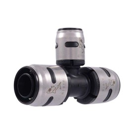 SharkBite 3/4 x 3/4 x 1/2 Inch EvoPEX Reducing Tee, Pack of 3, Push to Connect Plumbing Fitting, PEX, K412Z3