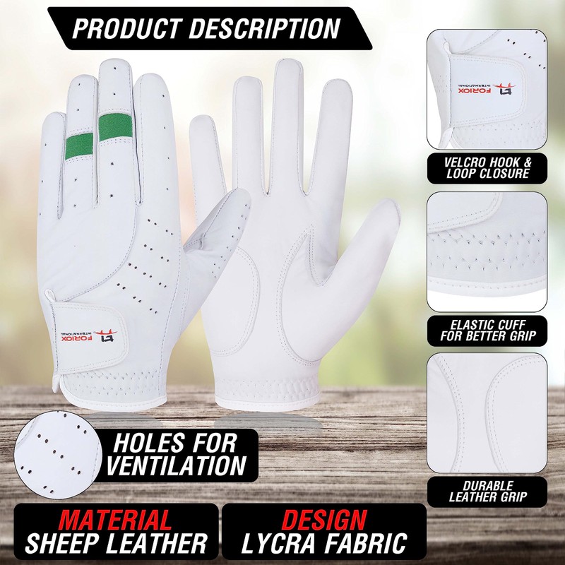 Foriox International All Weather Golf Gloves for Men Right &