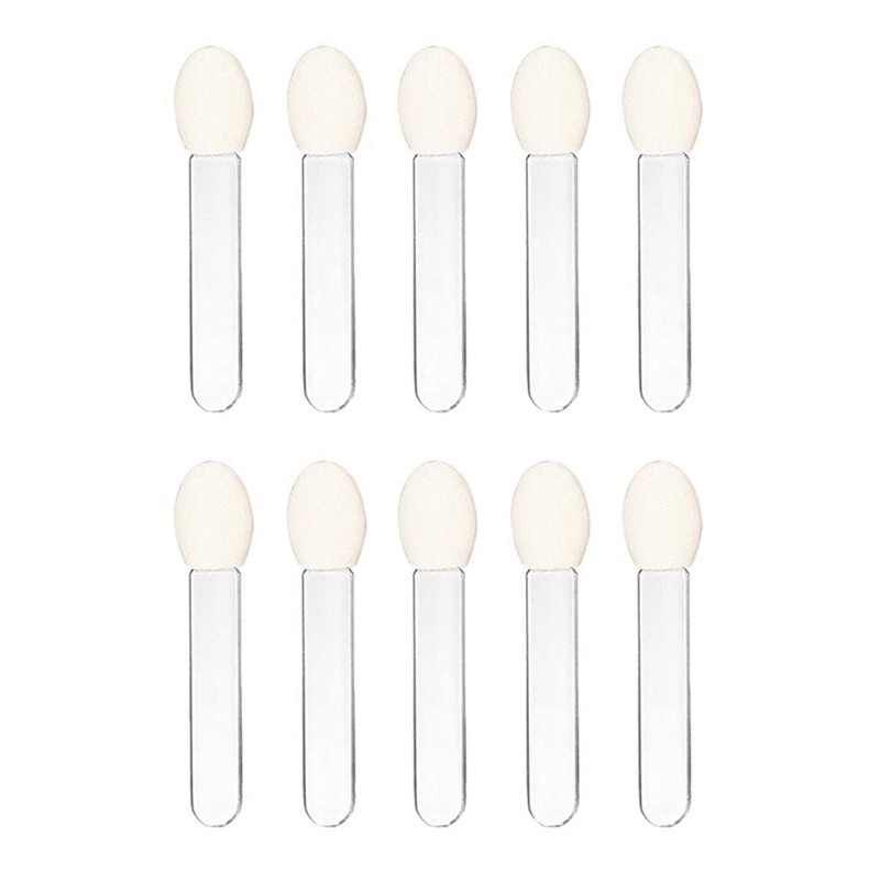 10 Pcs Transparent Eyeshadow Applicator Eyeshadow Brush Makeup Tools, Sponge