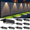 Srtyuo Solar Fence Lights Outdoor - 3 Color Modes(3000K/4000K/6000K), IP55