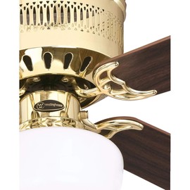 Westinghouse 7231000 Casanova Supreme Indoor Ceiling Fan with Light, 42 Inch, Polished Brass