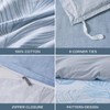 SAPHREAS Blue Palm King Size Duvet Covers Set 100% Cotton