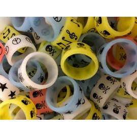 LTJP Products LTJP Pack of 5 Logo 18mm Multi Coloured Vape Bands Protective Atomizer Vape Bands for Tanks