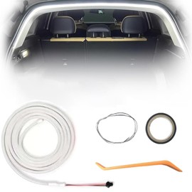 Dynamic Flowing Car Trunk Light Strip,Automatischer Sensor Tail Box Light Strips,Waterproof Hood Atmosphere Lights,Interior Illumination Accessories for Cars Suvs Trucks(White,Full Circle 4 m/13.2ft)