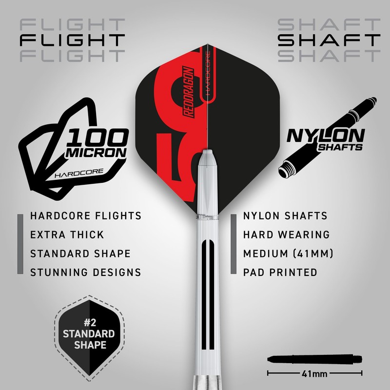 RED DRAGON Darts - Axis 24 Gram Tungsten Darts Set