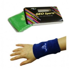 GEO Sports Wrist Band & Wrist Support (Medium) Blue 6ea