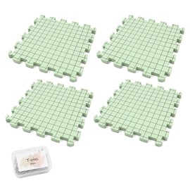 Ieron 9 Pack of Blocking Mats for Knitting Knitting Mats with 50 T-pins for Crochet Projects or Needlepoint (Green)