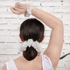 Enchanting Lace Oversized Hair Scrunchies - Pure Beauty with Crystal