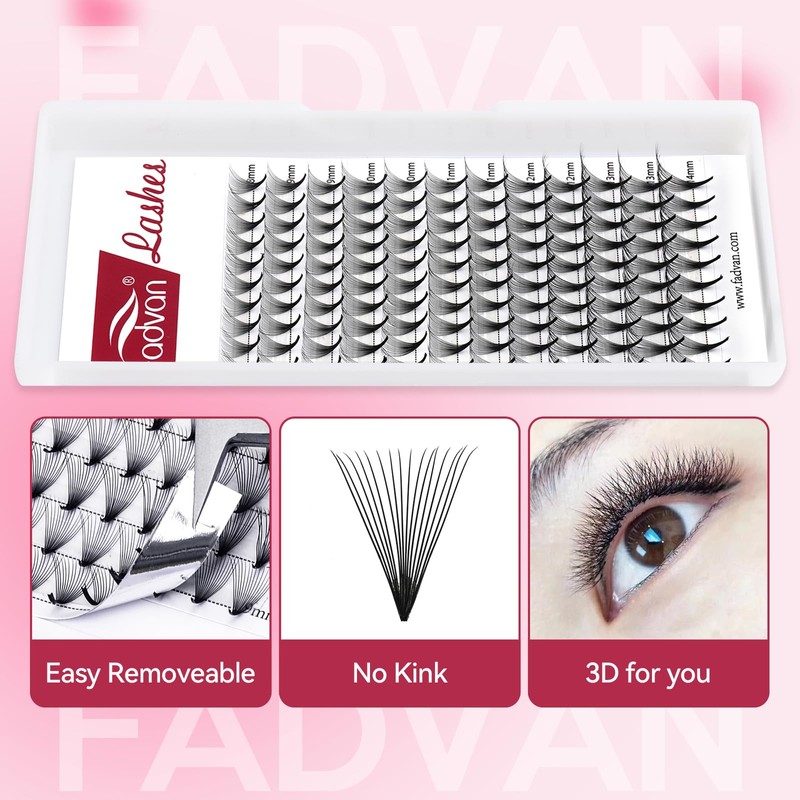 Volume Eyelashes, Pre-Fanned 16D Prefabricated Russian Eyelash Extension Volume Bouquet,