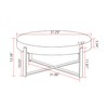 roomfitters 31.29" Modern Retro Round Coffee Table with Fir Wood