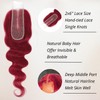 Anmetan Red Burgundy Human Hair Bundles with Closure Body Wave,
