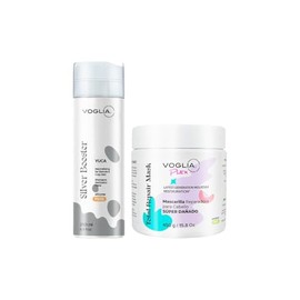 VOGLIA 2 Pack Shampoo Matizador para cabello rubio y mechas  Tratamiento Reparador Para cabello dañado y seco. Restaura el color, brillo y repara...  