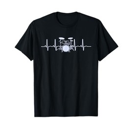 Drum Heartbeat Lifeline Music Lover Gift Drummer T-Shirt