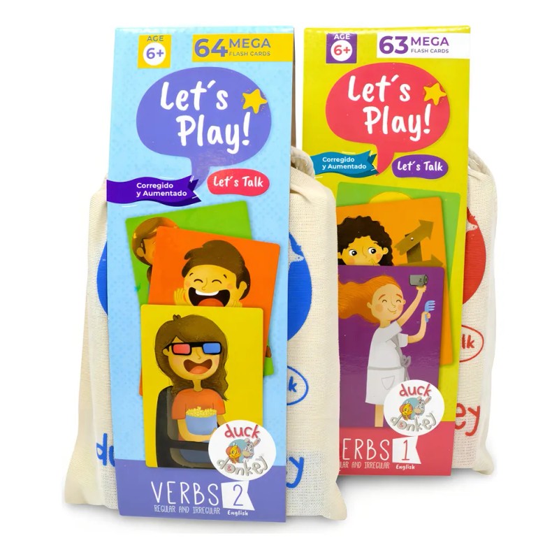 Ilumina Mega Flash Cards Verbos en Inglés Didácticas Bilingües y