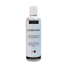 Nuestra Tierra Cosmetica Loción White Aclarante, Rostro y Cuerpo, Uso Día/Noche, con Arbutina y Niacinamida, 120ml