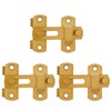 Wocoe 3 Packs Gold Flip Latch Gate Latches,2.75"x2.02"-Versatile Barn Door,Sliding