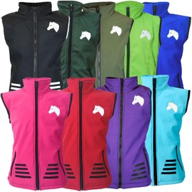 MS-Trachten July Children's Softshell Riding Vest Mesh Lining Great Colours, Purple
