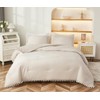 Bedbay Beige Comforter Set King Size Boho Aesthetic Bedding Set