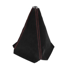 CGEAMDY Universal Gear Knob Accessories, Suede Universal Gear Lever Gaiter Stick Cover, Durable Gear Lever Cuff Gear Knob Cover, For Most Vehicles (Red Line)