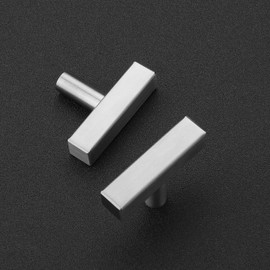 Ravinte Brushed Nickel Cabinet Handles 30 Pack Satin Nickel Square Cabinet Pulls Silver Hardware for Kitchen Cabinets 2 inch Overall Length Stainless Steel Drawer Pulls