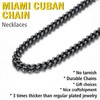 Black Chain Necklace for Men 22inch Black Cuban Link Chain