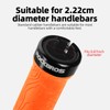 ROCKBROS Bike Handlebar Grips Single Lock-On, Rubber Aluminium Alloy