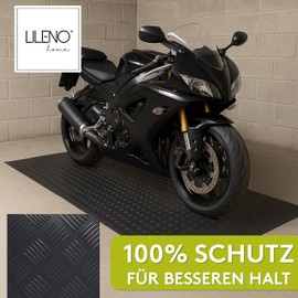 LILENO HOME Riffel Rubber Mat Sold by the Metre 350 x 100 cm - Rubber Runner Ribbed Mat (3 mm) as Workshop Floor, Non-Slip Mat, Workbench Cushion and Floor Mat - Rubber Mat for Basement, Trailer