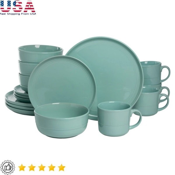 Unbranded Stoneware Dinnerware Set 16 Piece Durable Dishwasher Safe Elegant