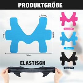 SPOKKI 12 Precut Kinesiotapes for Ankle, Kinesiotapes, Pre-Cut Ankle Kinesiotapes, Ankle Brace for Ankle Sprains and Injury Healing