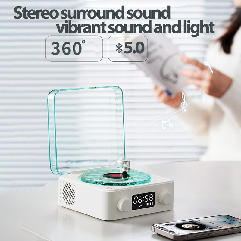 Bluetooth Record Player, 3 in 1 Vinyl Speaker in Record