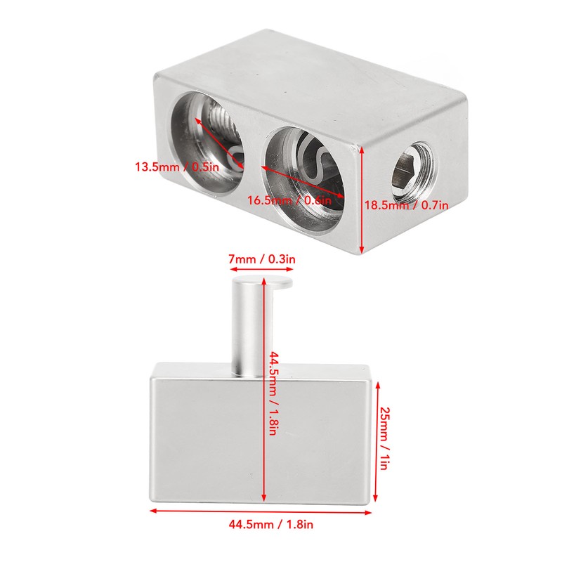 2pcs Car Audio Amp Input Reducers Dual 1/0 Gauge to