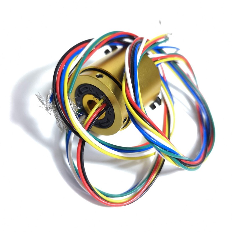 Taidacent Through Bore Electrical Slip Ring Rotary Electrical Contact 6/12/18/24