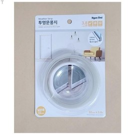 Korean Made Transparent Draft Blocker Door Seal Strip - 32mm x 3.8m Gap Filler Weatherstrip Front Door 2ea
