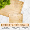 Bamboo Cutting Board Set for Kitchen Meal Prep & Serving,