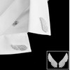 2Pcs Feather Brooch for Women Men Gold Suit Pins Metal